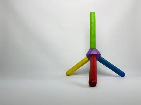 Multi-Colored Wooden Therapy Tool for Child Development Stock Photos