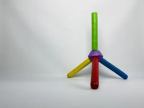 Multi-Colored Wooden Therapy Tool for Child Development Stock Photos