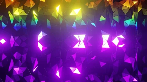 Multi Colorful Geometric Video Background - Seamless 3D Rendering 스톡 동영상 126968801
