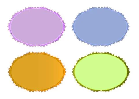 Multi Colors of Circle Frames in Vintage Style Illustrazione stock