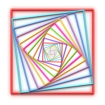 A multi colour 3D design. Stock Illustration