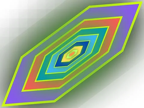 Multi colour 3D view. Stock Illustration