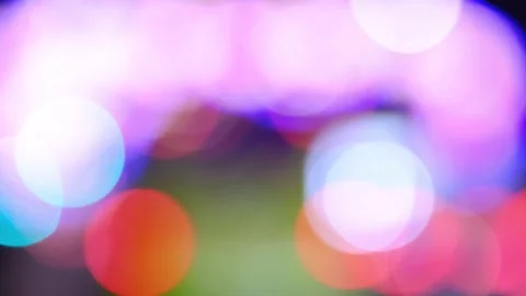 Multi-colour flickering defocused lights at night Video stock 219710612