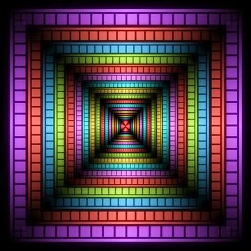 Multi colour illusion design. Stock Illustration
