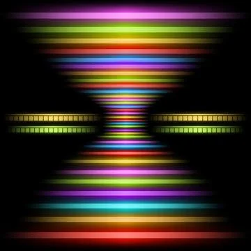 Multi colour illusion design. Stock Illustration