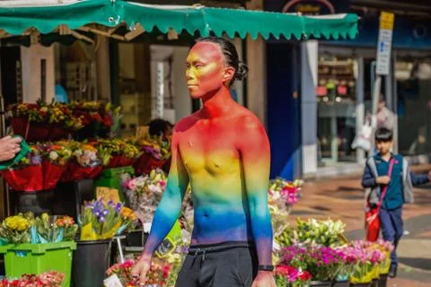 Multi colour man Stock Photos