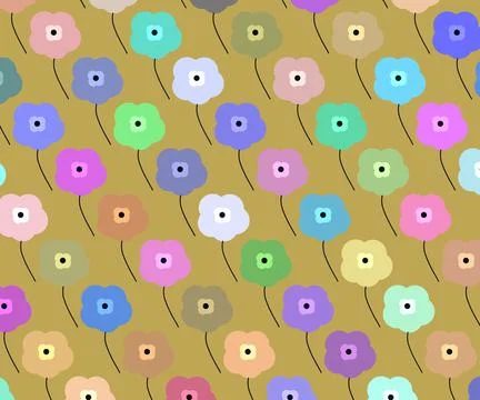 Multi colour mandala flower repeat illustration design Stock Illustration