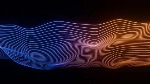 Multi colour wave line abstract animation,abstract colorful futuristic wave.. Stock Footage 265789823