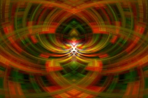 An multi-coloured abstract twirl effect background pattern. Stock Illustration