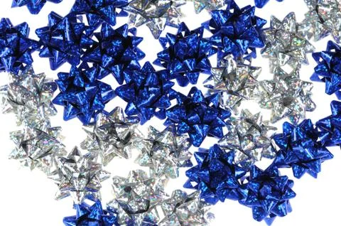 Multi-coloured bows Stock Photos