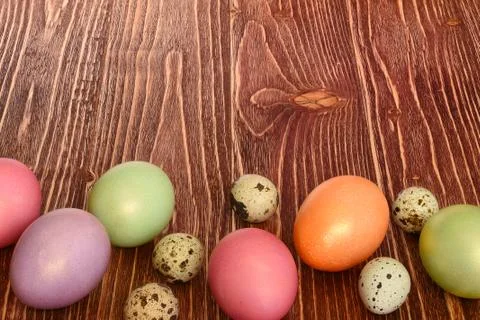 Multi-coloured Easter eggs Foto stock