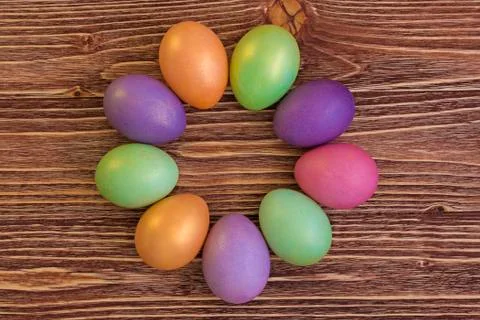 Multi-coloured Easter eggs 스톡 사진