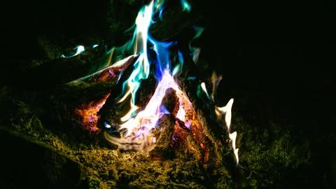 Multi-Coloured Fire Stock Photos
