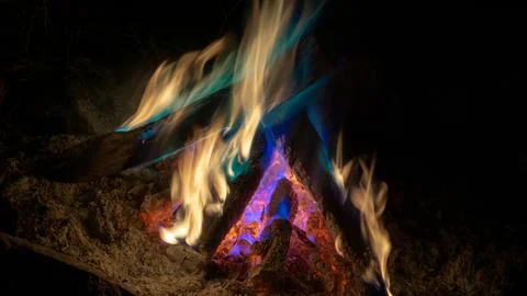 Multi-Coloured Fire 스톡 사진