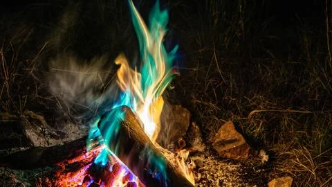 Multi-Coloured Fire 스톡 사진