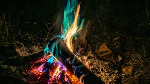 Multi-Coloured Fire Foto stock