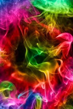 Multi-coloured smoke. background. Stock Illustration