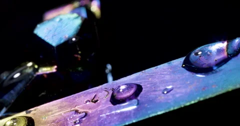 Multi-coloured spectrum rainbow crystals on black. Abstract Video stock 142502601