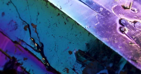 Multi-coloured spectrum rainbow crystals on black background. Abstract Stock Footage 142508810