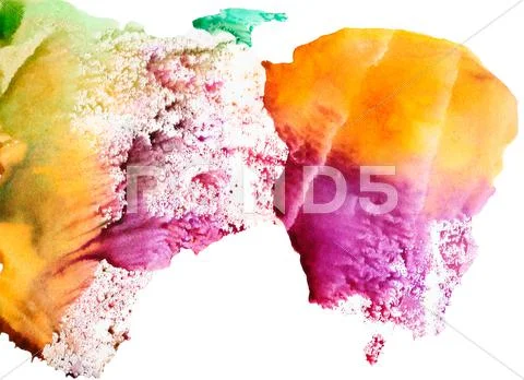 Multi-coloured spot, watercolour abstract hand painted background Stock Photos