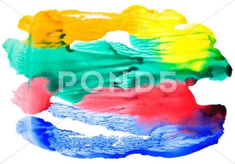 Multi-coloured spot, watercolour abstract hand painted background Stock Photos