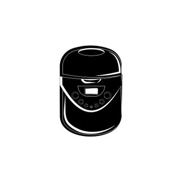 Multi cooker icon. Multivarka icon black on white background Stock Illustration