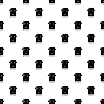 Multi cooker pattern vector seamless 스톡 일러스트