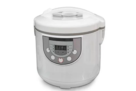 Multi cooking red on a white background. Foto stock