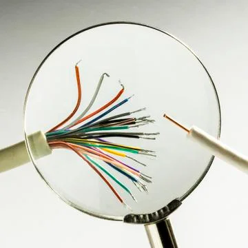 Multi Core and Single Core Cables Stock Photos