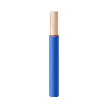 Multi core copper electrical cable in blue insulation a vector illustration 库存插图