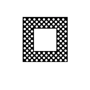 Multi Core Processor, Microchip CPU Solid Flat Vector Icon Isolated on White  库存插图