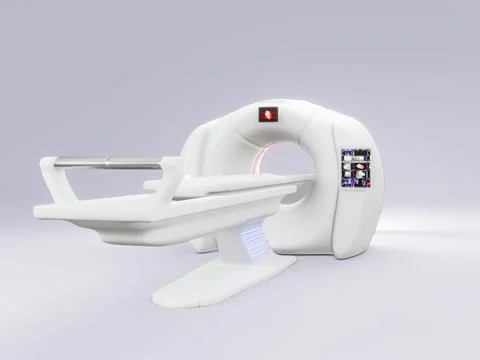 The Multi detector CT Scanner or Computed Tomography  3D illustration . Stock Illustration
