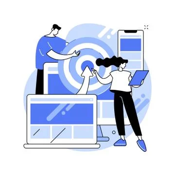 Multi device targeting abstract concept vector illustration. Stock Illustration