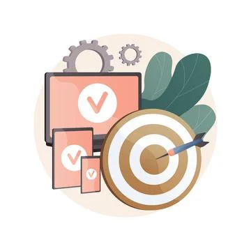 Multi-device targeting abstract concept vector illustration. Stock Illustration