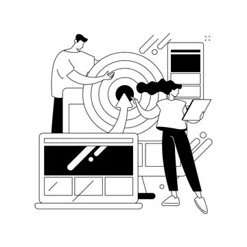 Multi device targeting abstract concept vector illustration. Stock Illustration