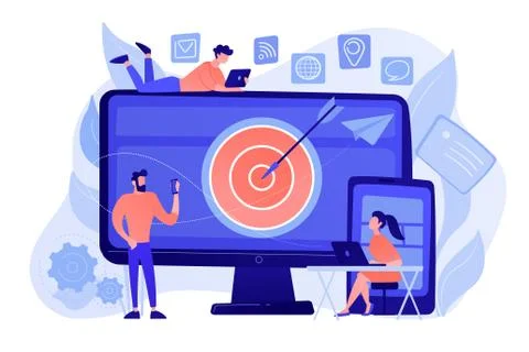 Multi device targeting concept vector illustration. Stock Illustration
