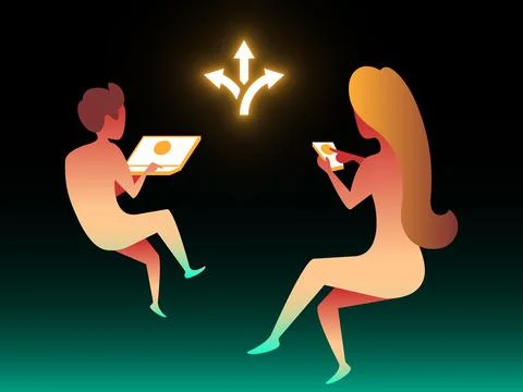 Multi device. Vector composition in gradient style Stock Illustration