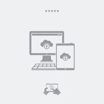 Multi devices cloud icon 스톡 일러스트