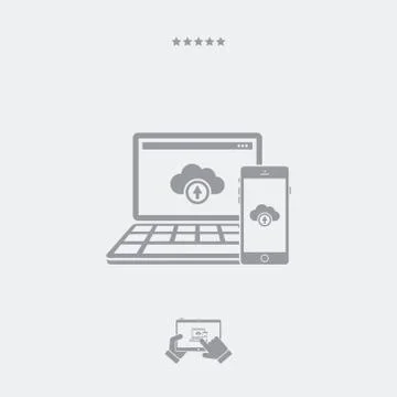 Multi devices cloud icon Stock Illustration