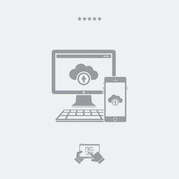 Multi devices cloud icon Illustrazione stock