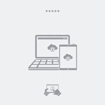 Multi devices cloud icon Stock Illustration
