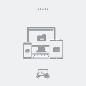 Multi devices folder synchronization Stock Illustration