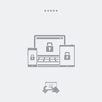 Multi devices protection icon Stock Illustration