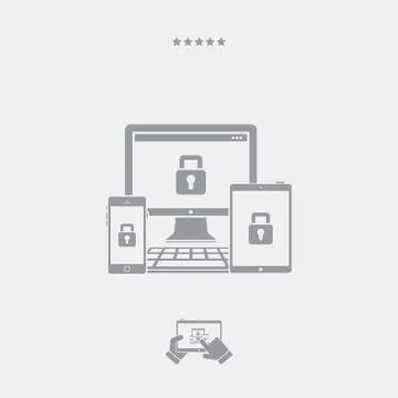 Multi devices protection icon Stockillustratie