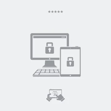 Multi devices protection icon Stock Illustration