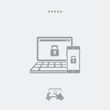 Multi devices protection icon Stock Illustration