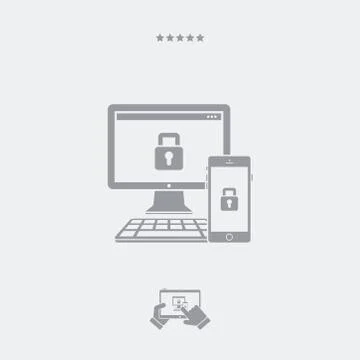 Multi devices protection icon Stock Illustration