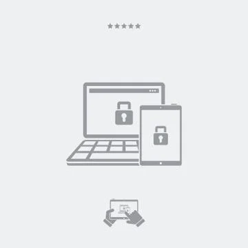 Multi devices protection icon Stock Illustration