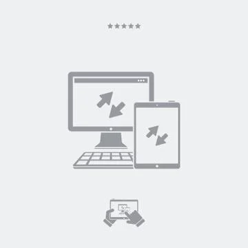 Multi devices synchronization icon Stock Illustration
