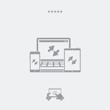 Multi devices synchronization icon Stockillustratie